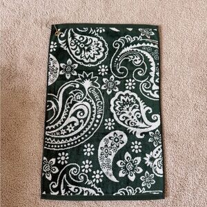 Quiet Golf Club golf towel - paisley forest green brand new